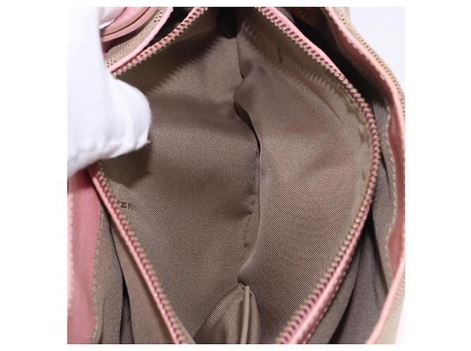 Borsa a tracolla FENDI Zucca Canvas Pink Gold Auth 202168V Rosa D'oro - vista 25