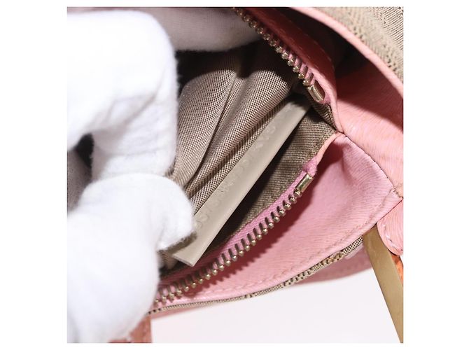 Borsa a tracolla FENDI Zucca Canvas Pink Gold Auth 202168V Rosa D'oro - vista 26