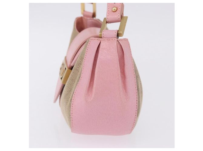 Borsa a tracolla FENDI Zucca Canvas Pink Gold Auth 202168V Rosa D'oro - vista 4