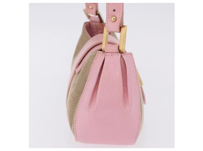 Borsa a tracolla FENDI Zucca Canvas Pink Gold Auth 202168V Rosa D'oro - vista 5