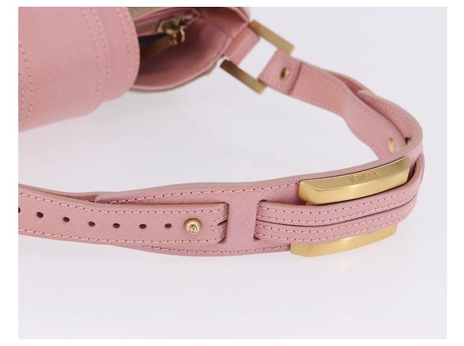 Borsa a tracolla FENDI Zucca Canvas Pink Gold Auth 202168V Rosa D'oro - vista 7