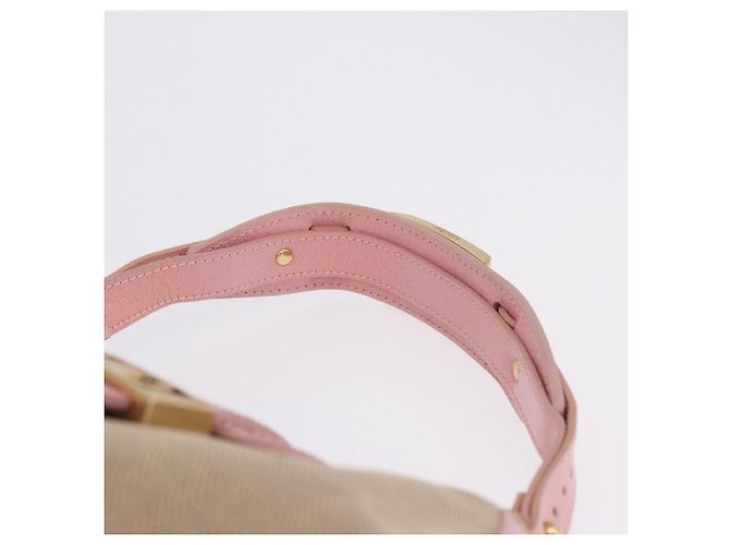 Borsa a tracolla FENDI Zucca Canvas Pink Gold Auth 202168V Rosa D'oro - vista 8