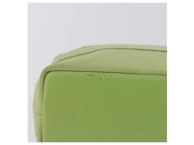 Borsa Salvatore Ferragamo Vala Canvas Green Gold Auth 202914A D'oro Verde - vista 10
