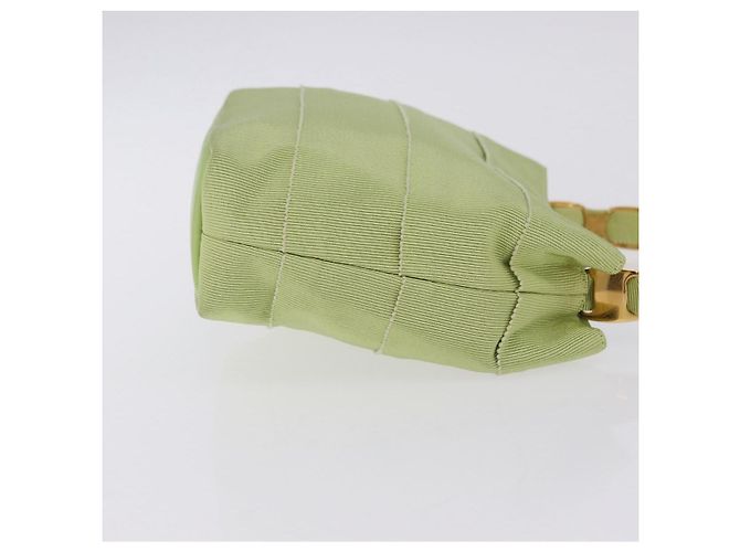 Borsa Salvatore Ferragamo Vala Canvas Green Gold Auth 202914A D'oro Verde - vista 4