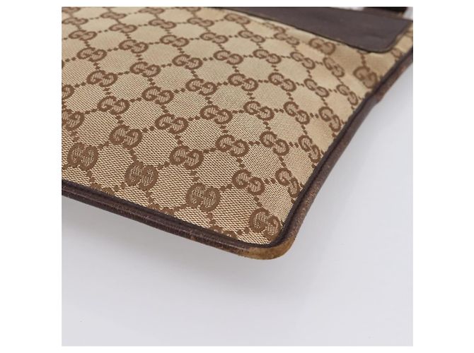 Borsa a tracolla GUCCI GG Canvas Beige Silver 27639 Auth 201150 Argento - vista 10