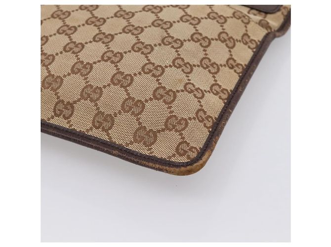 Borsa a tracolla GUCCI GG Canvas Beige Silver 27639 Auth 201150 Argento - vista 12