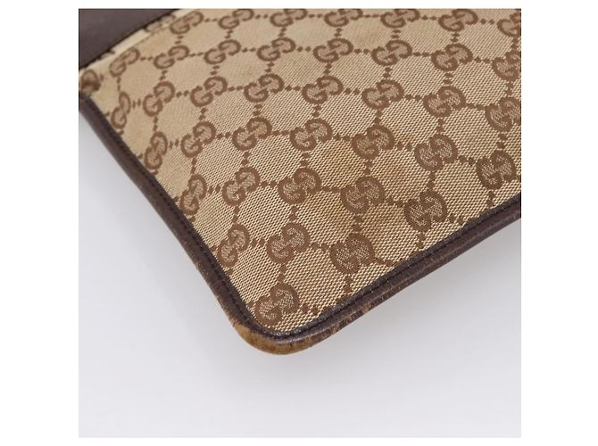 Borsa a tracolla GUCCI GG Canvas Beige Silver 27639 Auth 201150 Argento - vista 13