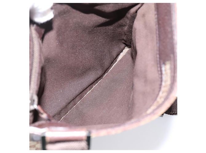 Borsa a tracolla GUCCI GG Canvas Beige Silver 27639 Auth 201150 Argento - vista 15