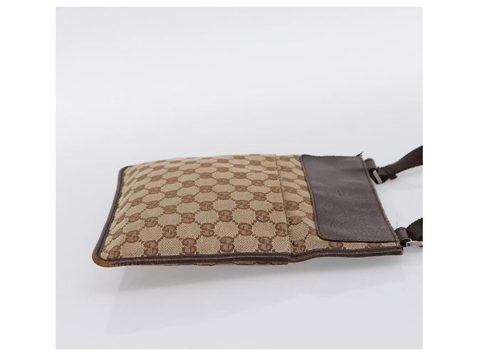 Borsa a tracolla GUCCI GG Canvas Beige Silver 27639 Auth 201150 Argento - vista 5