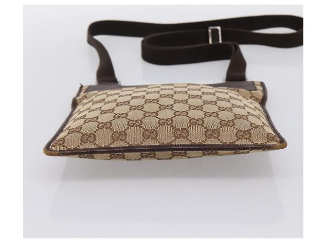 Borsa a tracolla GUCCI GG Canvas Beige Silver 27639 Auth 201150 Argento - vista 9