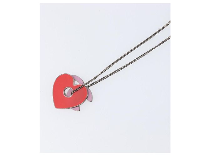 Collana CHANEL Metallo Rosa CC Auth 203054 - vista 12