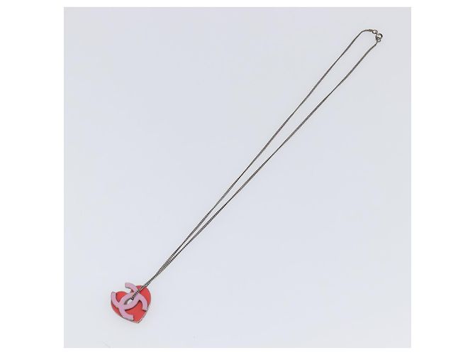 Collana CHANEL Metallo Rosa CC Auth 203054 - vista 2