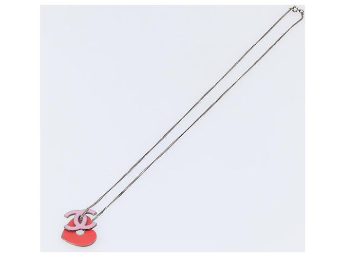 Collana CHANEL Metallo Rosa CC Auth 203054 - vista 3