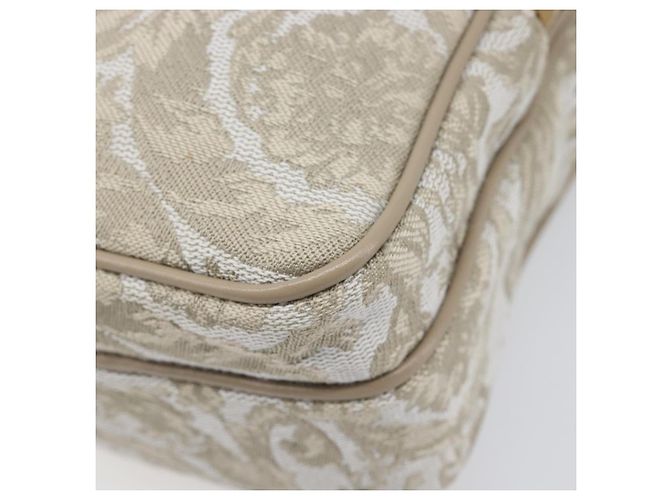 Borsa a tracolla VERSACE Canvas Beige Gold Auth 200702V D'oro - vista 14