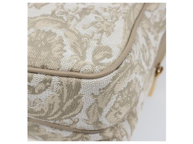 Borsa a tracolla VERSACE Canvas Beige Gold Auth 200702V D'oro - vista 16