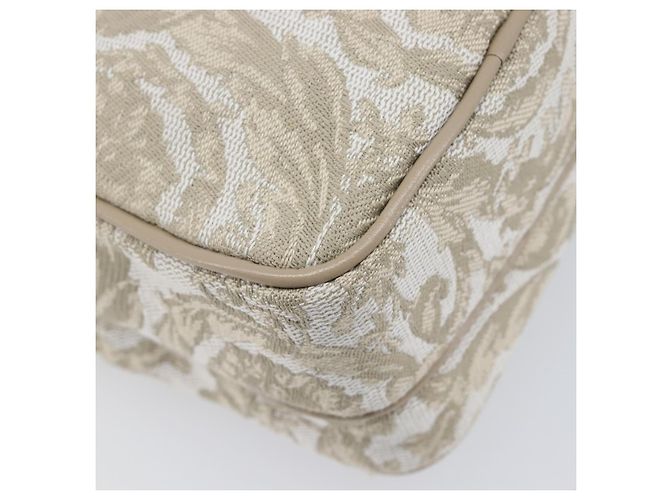 Borsa a tracolla VERSACE Canvas Beige Gold Auth 200702V D'oro - vista 17