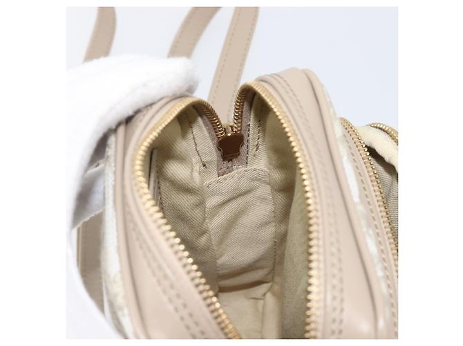 Borsa a tracolla VERSACE Canvas Beige Gold Auth 200702V D'oro - vista 20