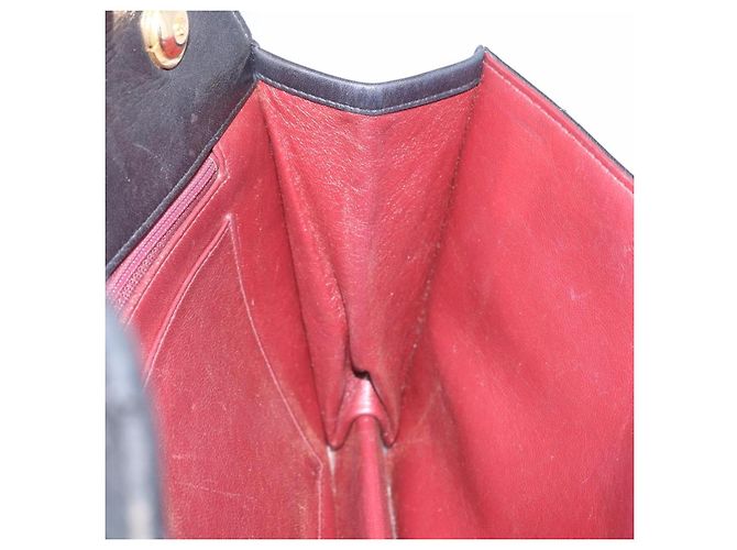 Borsa a tracolla CHANEL Matelasse in pelle d'agnello nera con CC dorato Auth 203208 Nero D'oro - vista 25