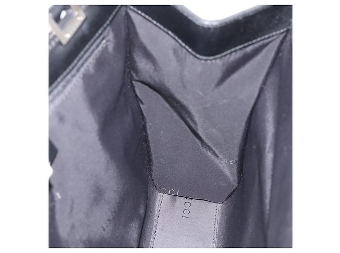 Borsa GUCCI Jackie Canvas Nero Argento 002 1065 Auth 203243A - vista 18