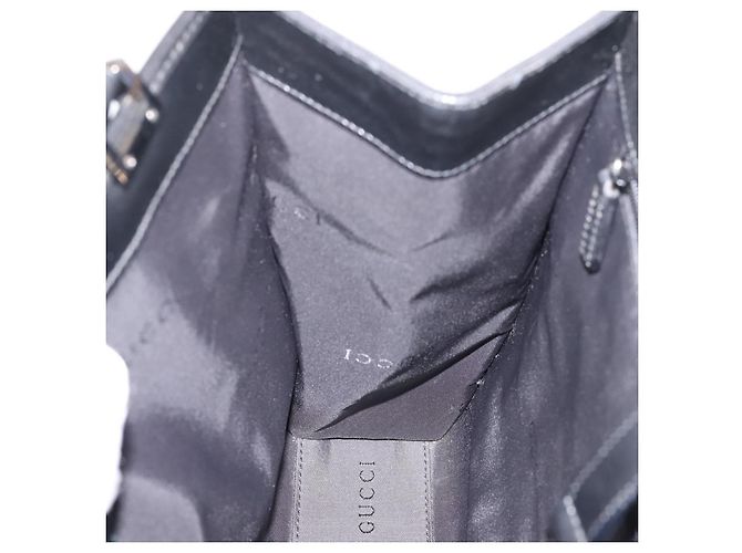 Borsa GUCCI Jackie Canvas Nero Argento 002 1065 Auth 203243A - vista 19