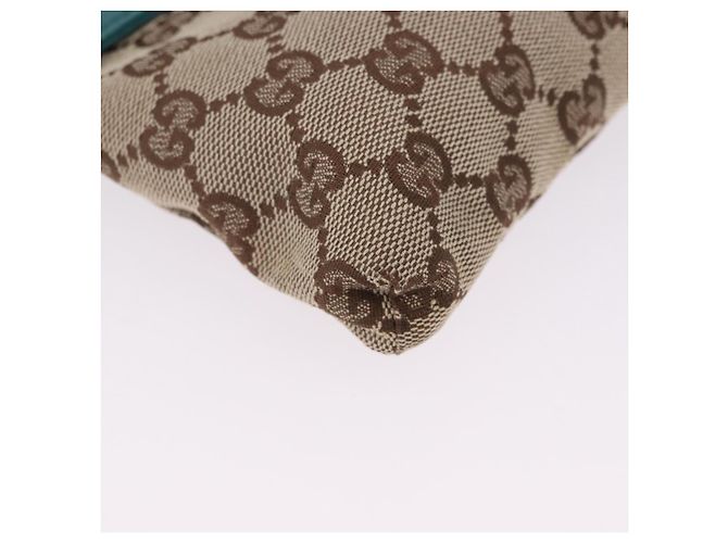 Riñonera GUCCI GG Canvas Sherry Line Beige Silver 28566 Auth 202696A Plata - vista 13
