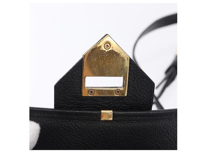 Autre Marque Borsa a tracolla SAINT LAURENT in pelle nera e oro Auth ka6131 Nero - vista 16