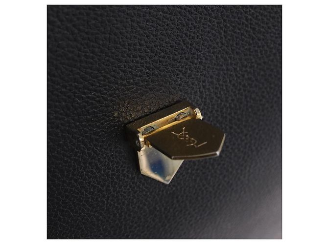 Autre Marque Borsa a tracolla SAINT LAURENT in pelle nera e oro Auth ka6131 Nero - vista 17