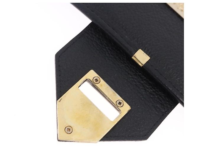Autre Marque Borsa a tracolla SAINT LAURENT in pelle nera e oro Auth ka6131 Nero - vista 19