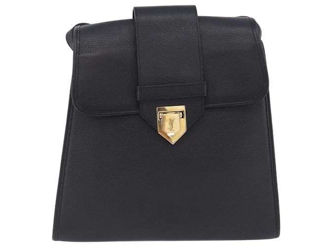 Autre Marque Borsa a tracolla SAINT LAURENT in pelle nera e oro Auth ka6131 Nero - vista 2