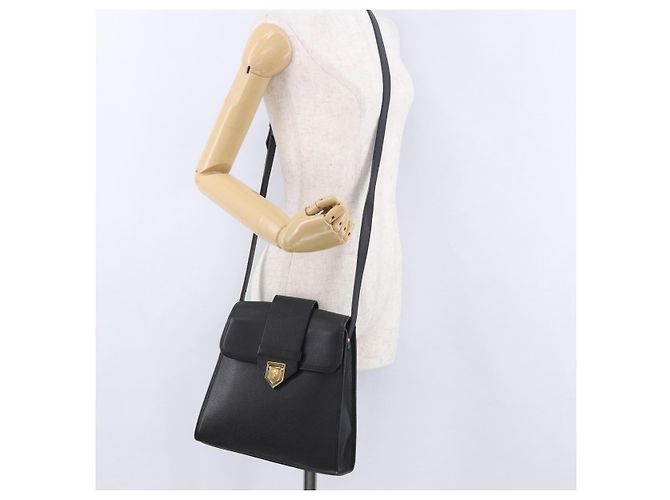 Autre Marque Borsa a tracolla SAINT LAURENT in pelle nera e oro Auth ka6131 Nero - vista 26