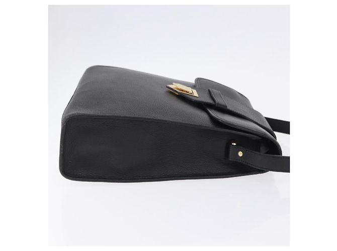 Autre Marque Borsa a tracolla SAINT LAURENT in pelle nera e oro Auth ka6131 Nero - vista 4