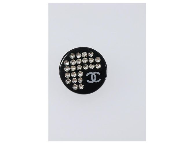 CHANEL Ohrringe aus Kunststoff Schwarz CC Auth 200741V - Ansicht 2