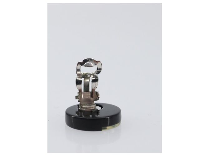 CHANEL Ohrringe aus Kunststoff Schwarz CC Auth 200741V - Ansicht 4