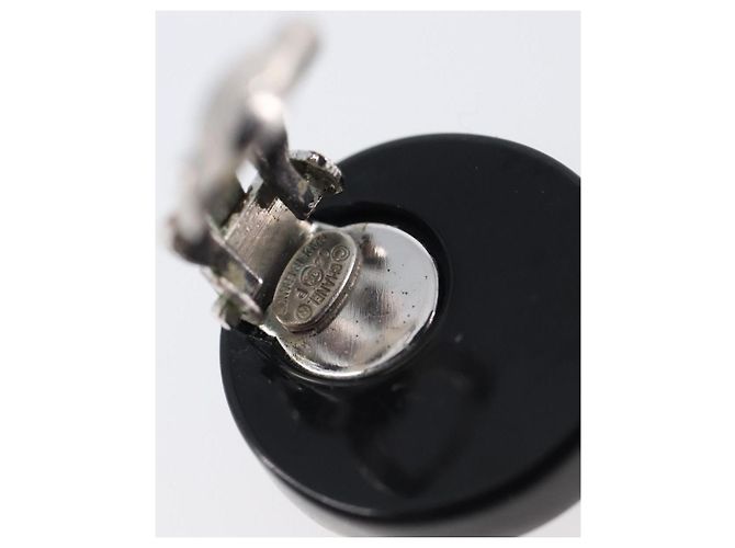 CHANEL Ohrringe aus Kunststoff Schwarz CC Auth 200741V - Ansicht 6