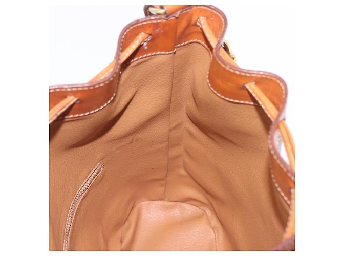 Céline Borsa a tracolla CELINE Macadam Canvas PVC Pelle Marrone Oro Auth 203425 D'oro - vista 21