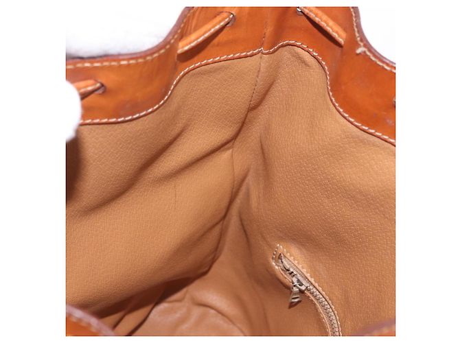 Céline Borsa a tracolla CELINE Macadam Canvas PVC Pelle Marrone Oro Auth 203425 D'oro - vista 22