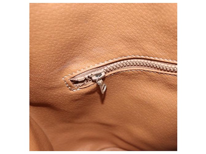 Céline Borsa a tracolla CELINE Macadam Canvas PVC Pelle Marrone Oro Auth 203425 D'oro - vista 24