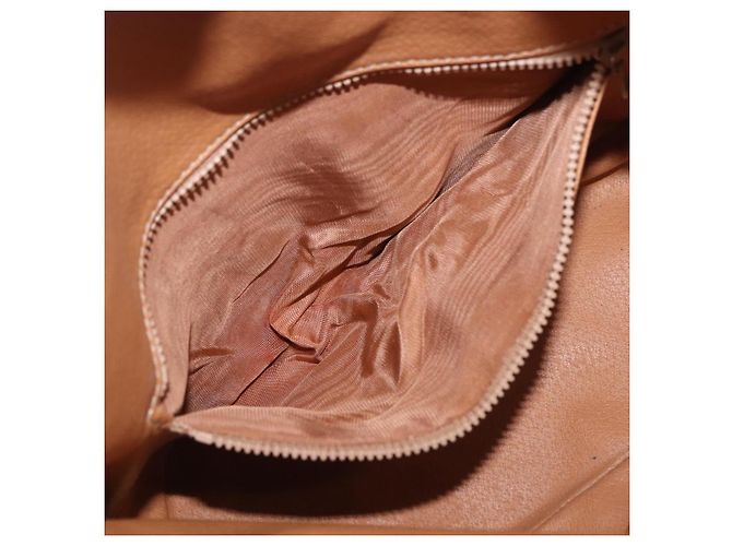 Céline Borsa a tracolla CELINE Macadam Canvas PVC Pelle Marrone Oro Auth 203425 D'oro - vista 25