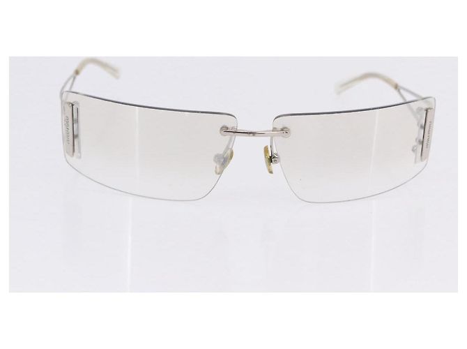Occhiali da sole Christian Dior MIUMIU PRADA Plastica Set da 3 Nero Argento Auth BA15439 Beige - vista 10