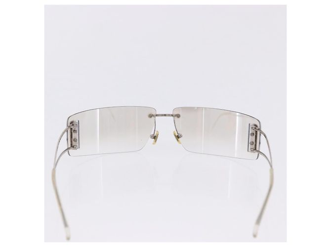 Occhiali da sole Christian Dior MIUMIU PRADA Plastica Set da 3 Nero Argento Auth BA15439 Beige - vista 11