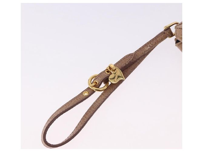Borsa Clutch Miu Miu Pelle Beige Oro Auth 203407A D'oro - vista 10