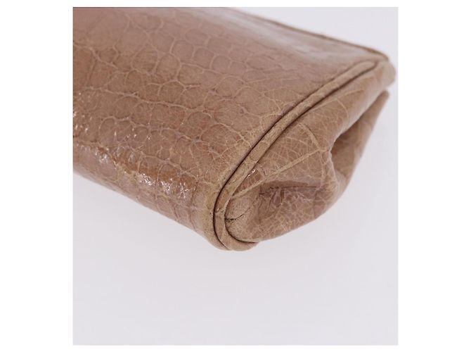 Borsa Clutch Miu Miu Pelle Beige Oro Auth 203407A D'oro - vista 15