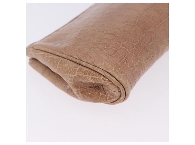 Borsa Clutch Miu Miu Pelle Beige Oro Auth 203407A D'oro - vista 16