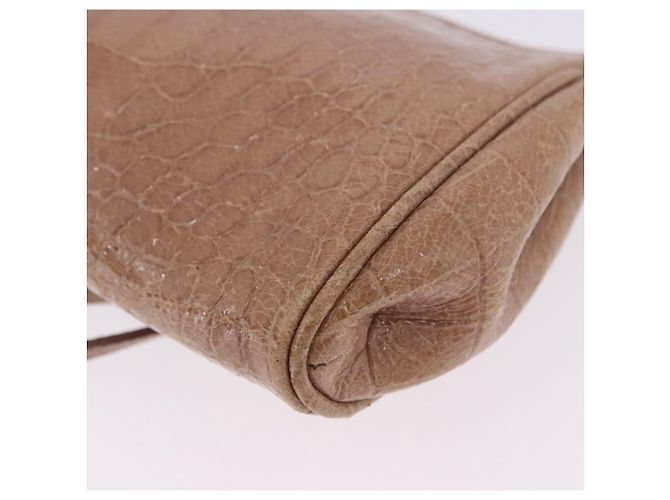 Borsa Clutch Miu Miu Pelle Beige Oro Auth 203407A D'oro - vista 17