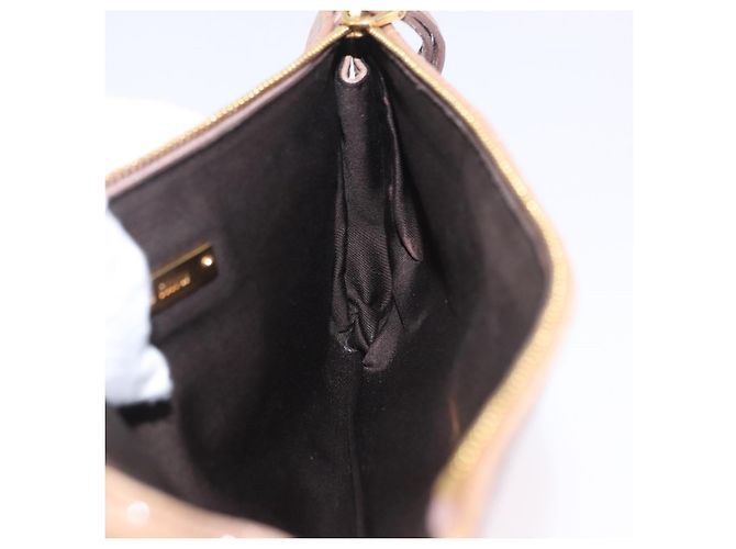 Borsa Clutch Miu Miu Pelle Beige Oro Auth 203407A D'oro - vista 20
