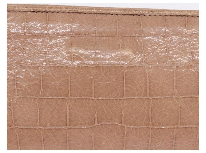 Borsa Clutch Miu Miu Pelle Beige Oro Auth 203407A D'oro - vista 4