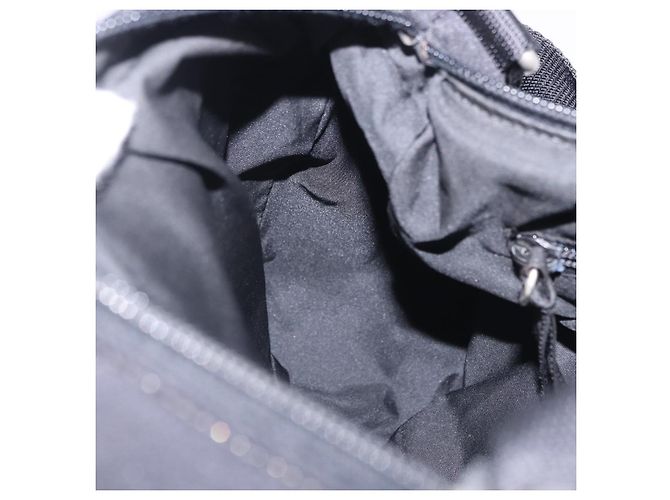Miu Miu Schultertasche Nylon Black Silver Auth mr2866A Schwarz Silber - Ansicht 21