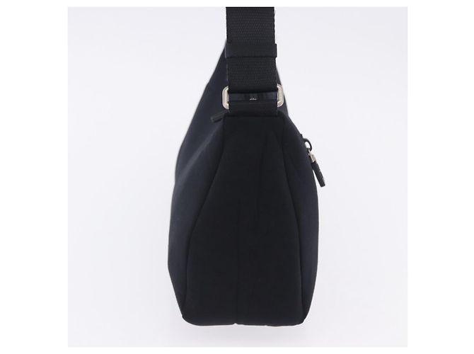 Miu Miu Schultertasche Nylon Black Silver Auth mr2866A Schwarz Silber - Ansicht 4