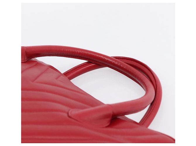 Borsa CHANEL V stitch in pelle d'agnello rossa e oro CC Auth 203141 Rosso D'oro - vista 8