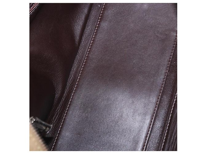 Borsa a mano LOEWE Amazona 30 in camoscio beige argento autentica 202990V - vista 10